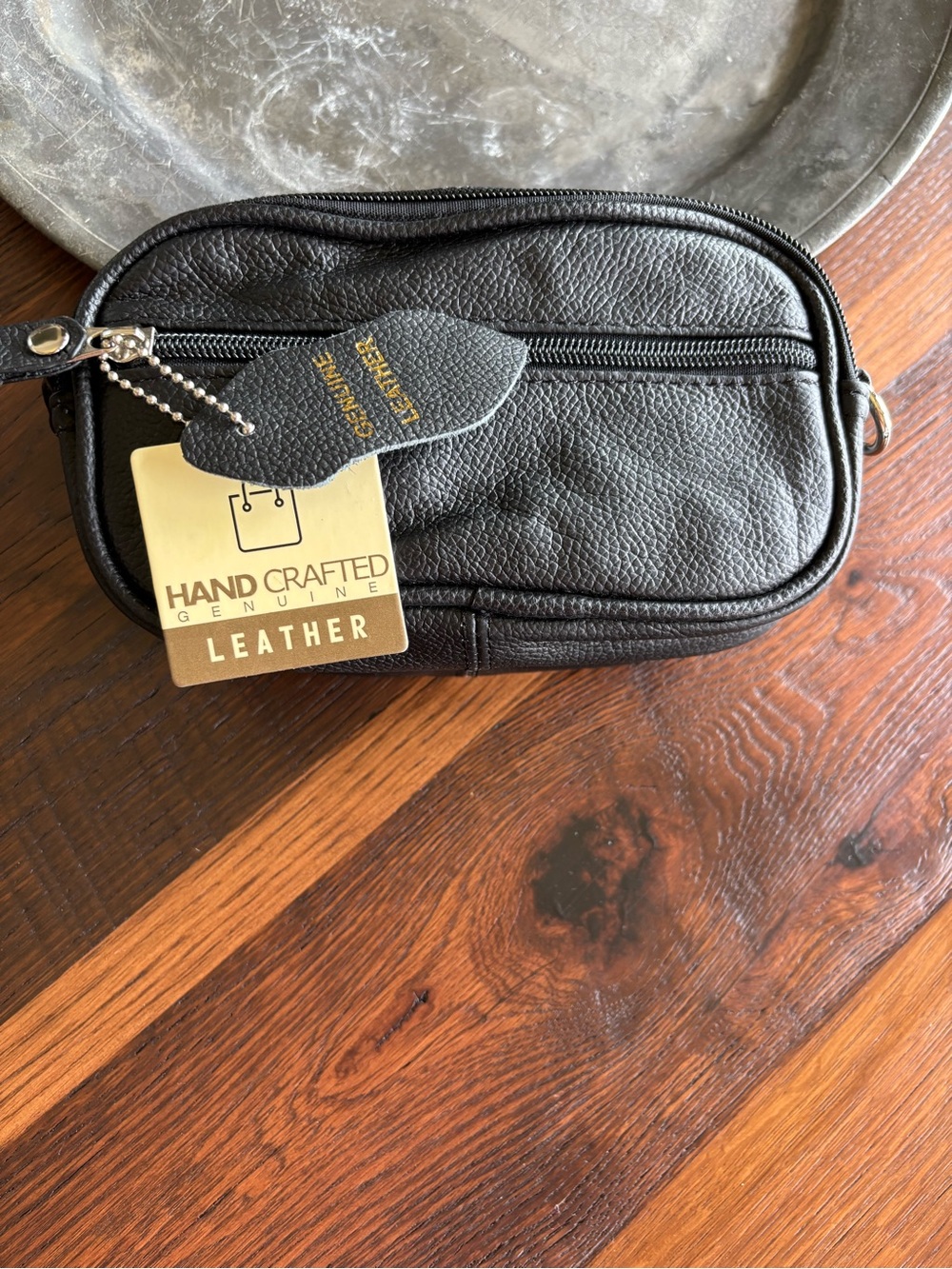 NWT Handcrafted Genuine Leather Belt Bag/Crossbody,Black Small Bag/Festivals